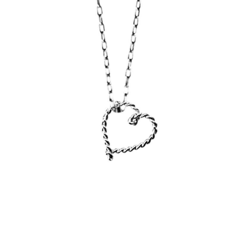 Tiny Rope Heart Necklace | Giles & Brother