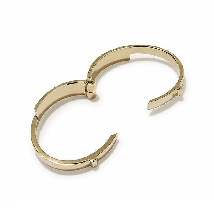 Wide Latch Cuff Gold Polished | Giles & Brother