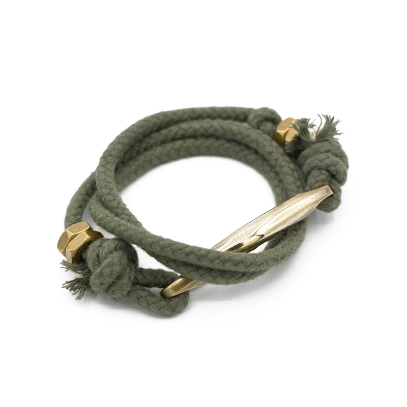 ID Bar Solid Rope Wrap Bracelet