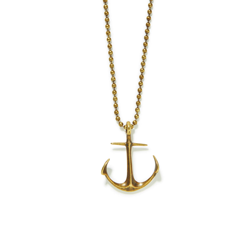 Anchor Ball Chain Necklace