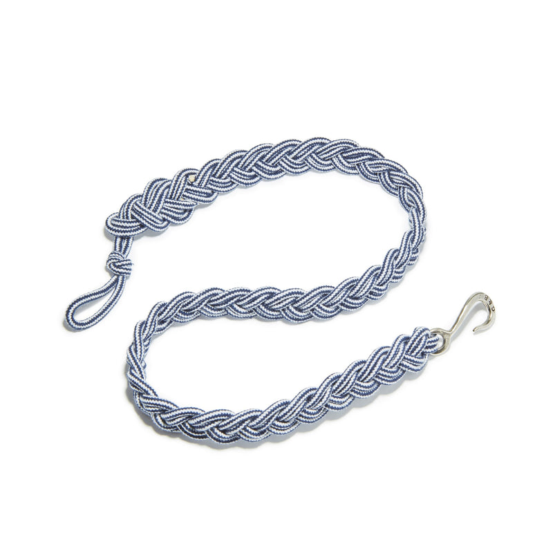 Braided Stripe Rope Belt With Silver Oxide Hook | Giles & Brother