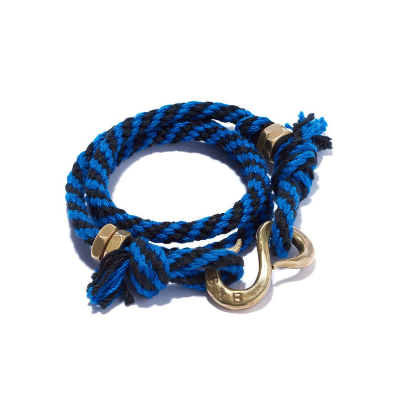 Rope S Hook Bracelet Blue & Black | Giles & Brother