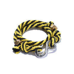 Rope S Hook Bracelet Yellow & Black | Giles & Brother