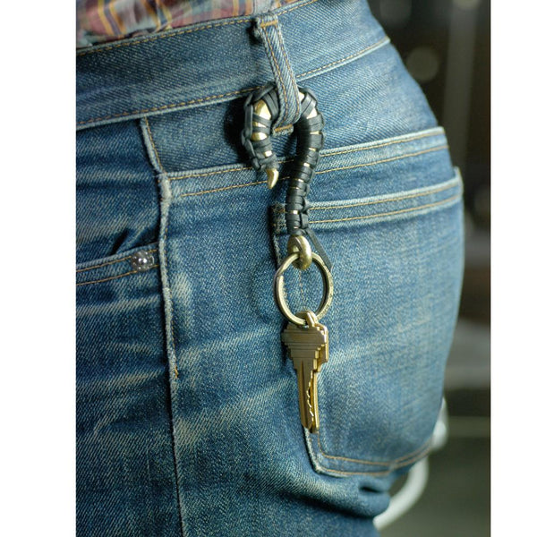 Hook Keyring With Leather Lashing | Giles & Brother