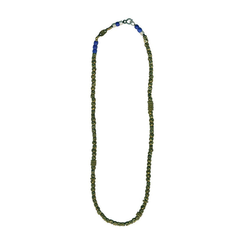 Large Faceted Brass Bead Necklace | Giles & Brother
