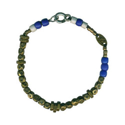 Faceted Brass Bead Bracelet | Giles & Brother