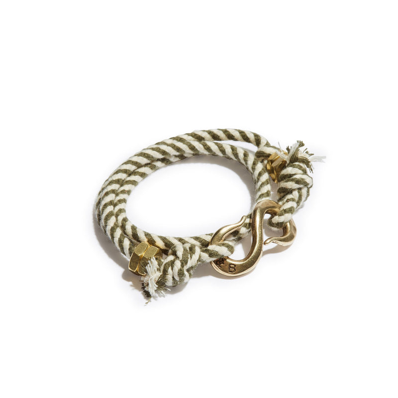 Twisted Stripe Rope S Hook Wrap Bracelet | Giles & Brother