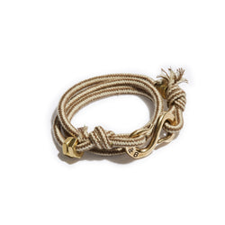 Striped Rope  S hook Wrap Bracelet | Giles & Brother