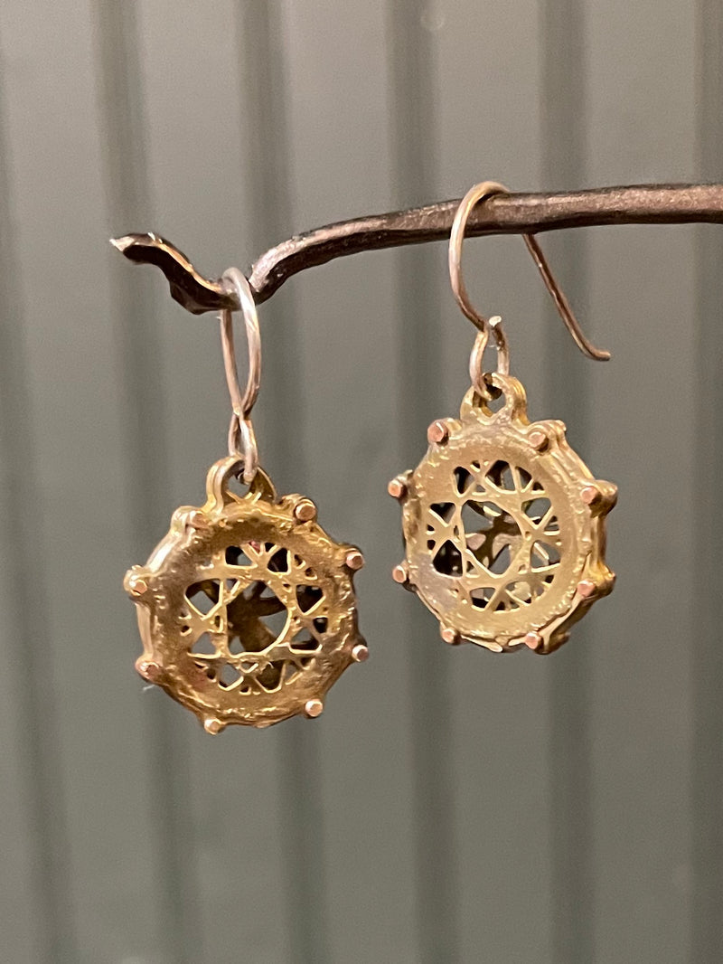 Brass Nest small circle Earrings
