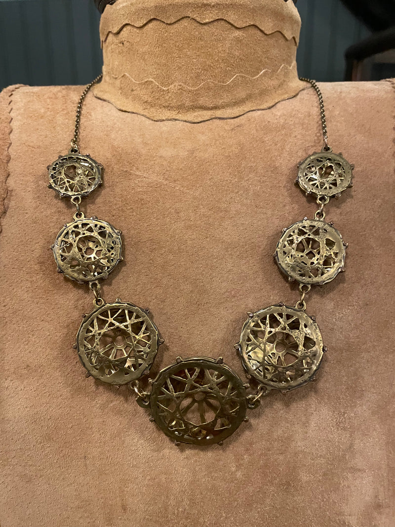 Brass Round Nest necklace